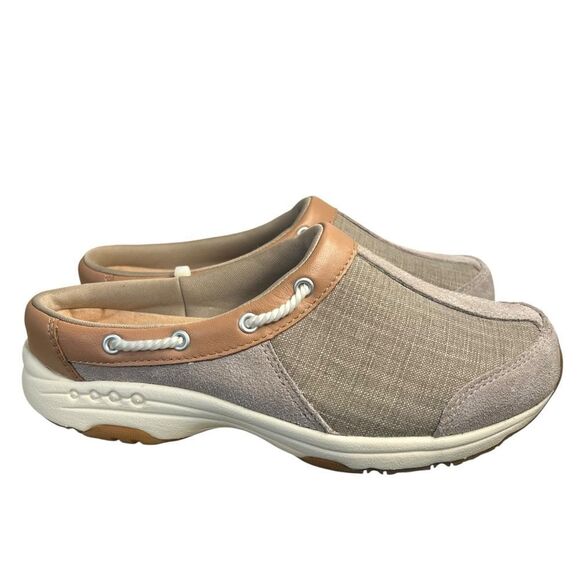 Easy Spirit Travelport19 Mule Womens 7-1/2WW Extra Wide Natural Tan Shoes - Picture 1 of 9